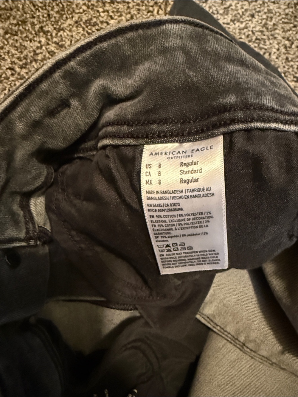 American Eagle Outfitters Black High Rise Skinny Kick Jeans - Picture 3 of 4